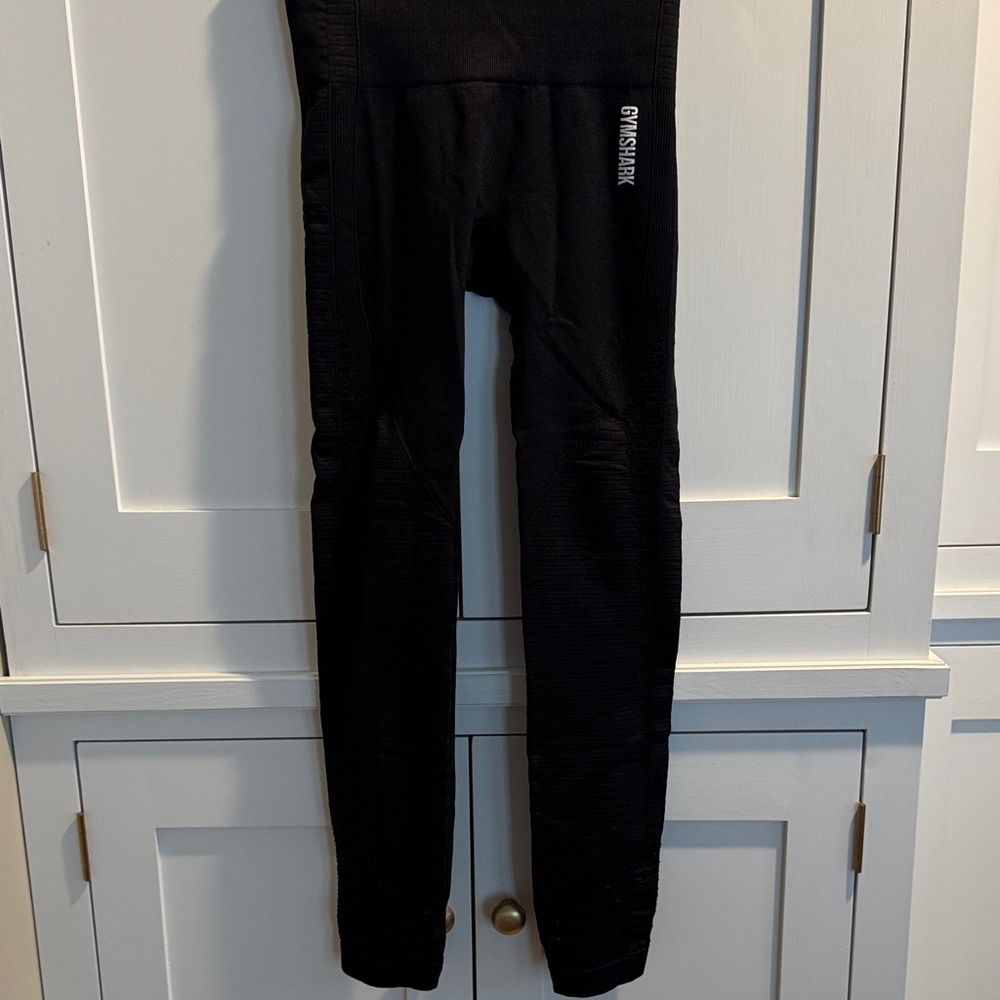 Gymshark Black Leggings With Mesh Detail